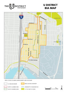 U District Business Improvement Area map and boundaries